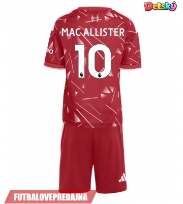 Lacne Dětský Futbalové dres Liverpool Alexis Mac Allister #10 2026-27 Krátky Rukáv - Domáci (+ trenírky)